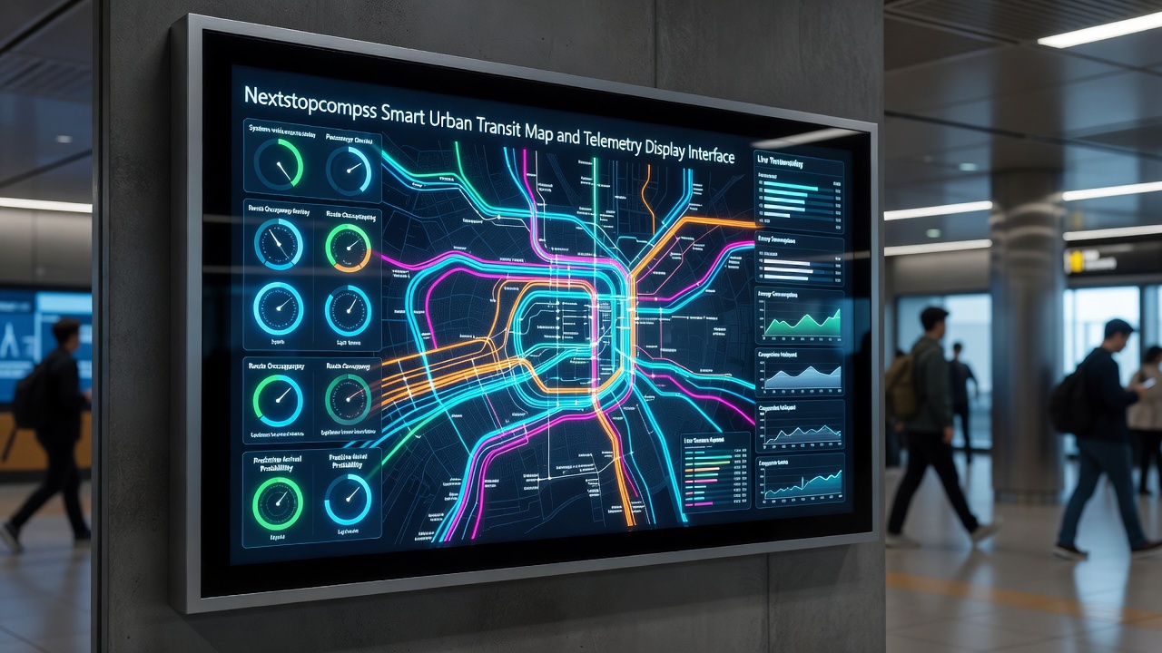 Nextstopcompss Smart Urban Transit Map and Telemetry Display Interface